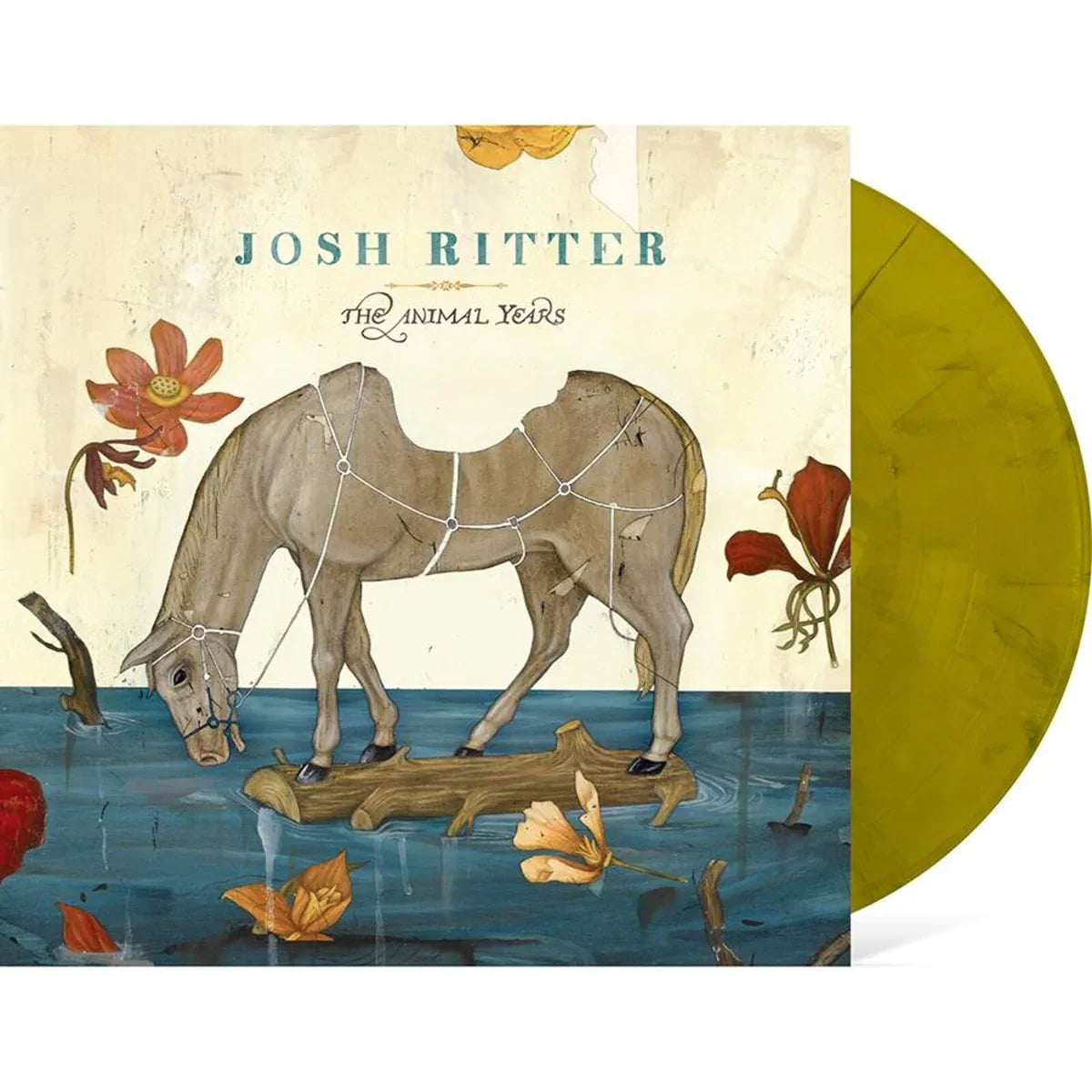 Josh Ritter- Animal Years (Limited Edition Opaque Yellow w/ Black Swirl Vinyl) ( LP )