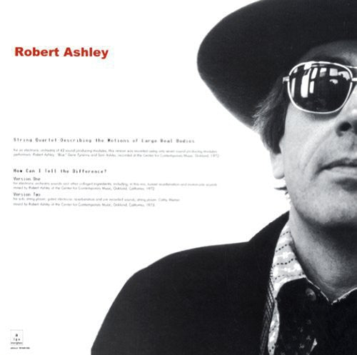 Robert Ashley: String Quartet Describing the Motions of Large { Record }