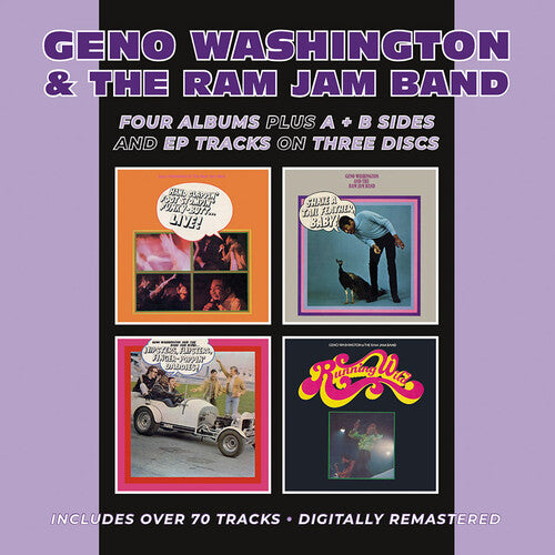 Washington, Geno & the Ram Jam Band: Hand Clappin' Foot Stompin' Funky-Butt... Live! / Shake A Tail Feather/ Hipsters, Flipsters, Finger-Poppin' Daddies! / Running Wild Plus A &B Sides & EP Tracks - COMPACT DISCS