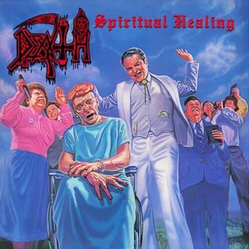 Death- Spiritual Healing (Red, Cyan Blue and Black Tri Color Merge with Splatter) ( LP )