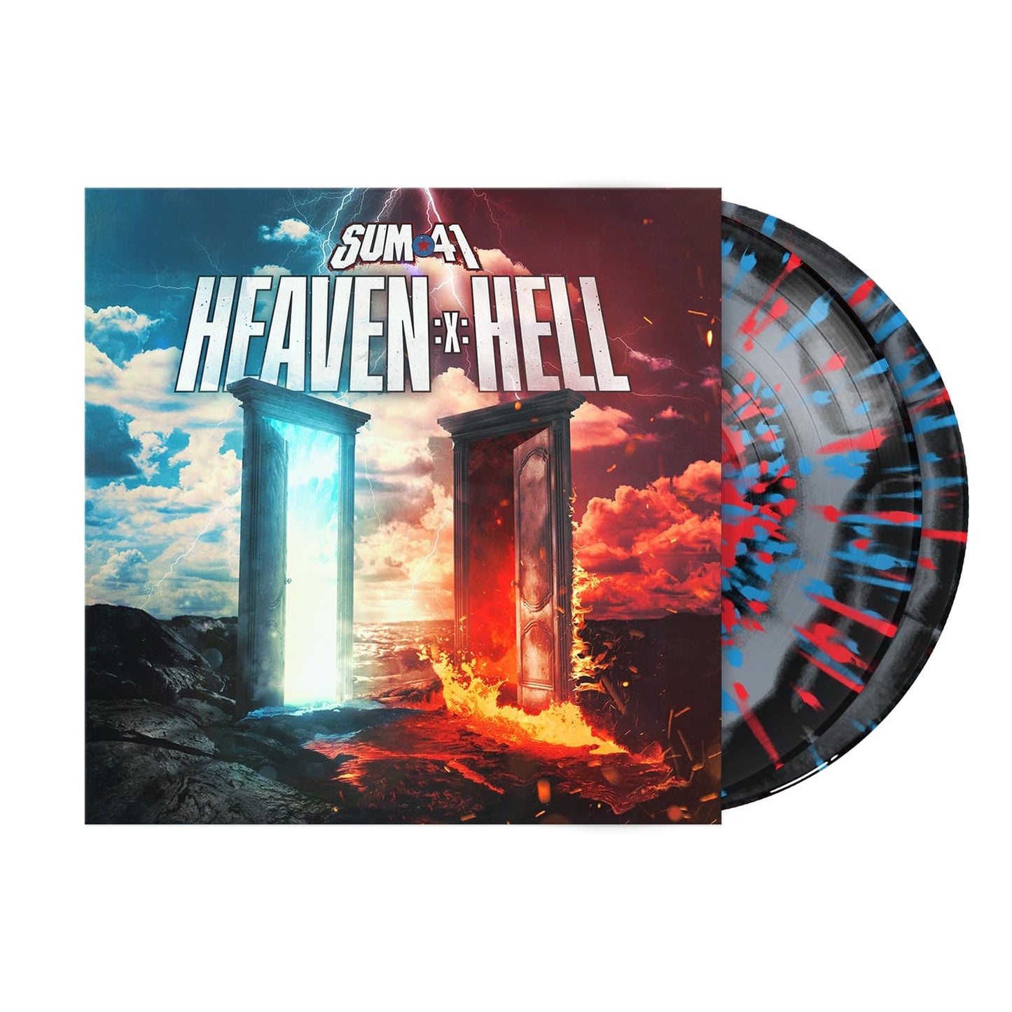 Sum 41- Heaven :X: Hell (Black/Gray Smush w/ Red & Blue Splatter Vinyl) ( LP )