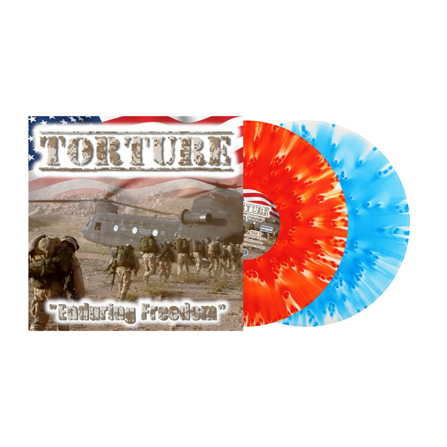 Torture- Enduring Freedom (Cloudy Red, Cloudy Blue Vinyl) (DAZE Records) ( LP )