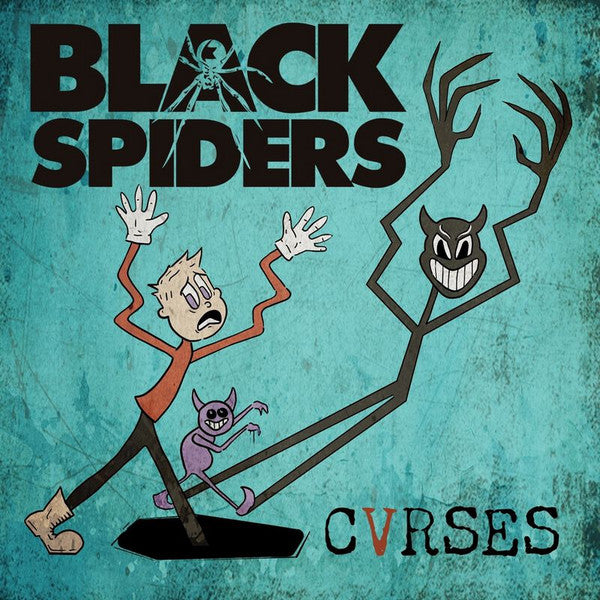 Black Spiders- Cvrses - Black & White Colored Vinyl ( LP )