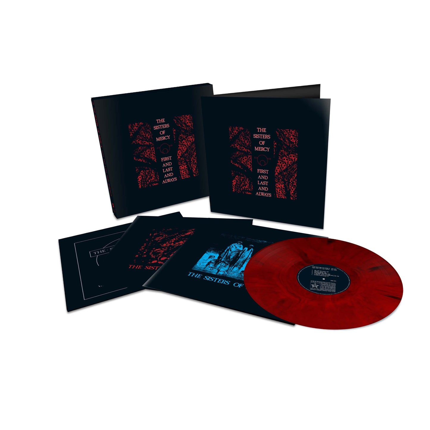 Sisters Of Mercy- First and Last and Always (Elektra 75) (Black & Red Marble Vinyl) ( LP )