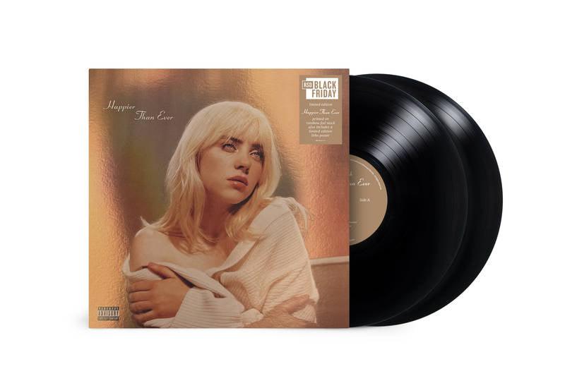 Billie Eilish- Happier Than Ever (Recycled Black w/ Litho Poster) -BF22 ( LP )