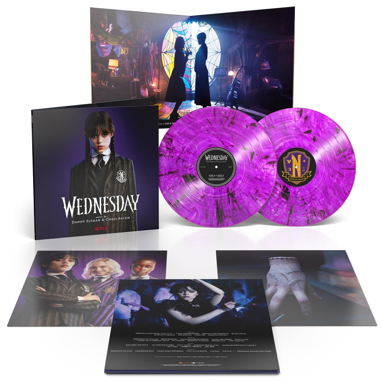 Wednesday (Score from Netflix Series, Danny Elfman) (Purple Goth w/ Smoky Shadow Vinyl) ( LP )