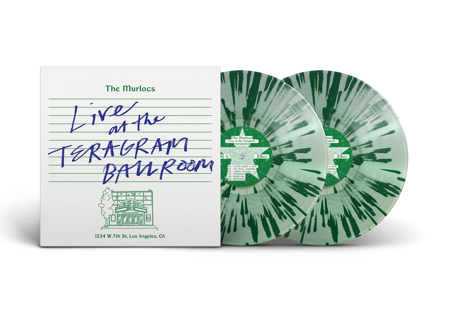The Murlocs (King Gizzard)- Live At The Teragram Ballroom (Coke Bottle Clear w/ Evergreen Splatter) ( LP )