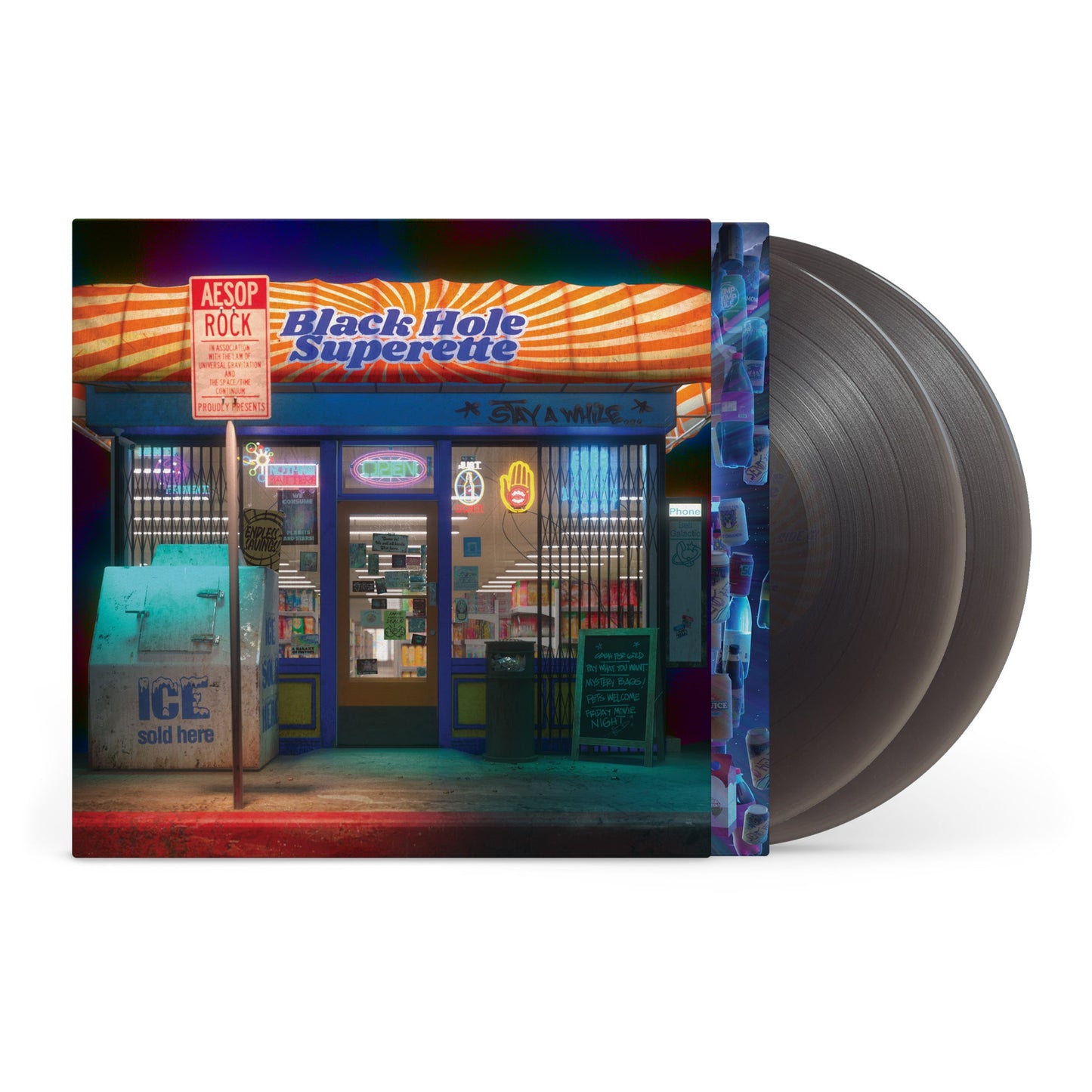Aesop Rock- Black Hole Superette (Black Ice 2LP & Rainbow Foil Jacket) ( LP )