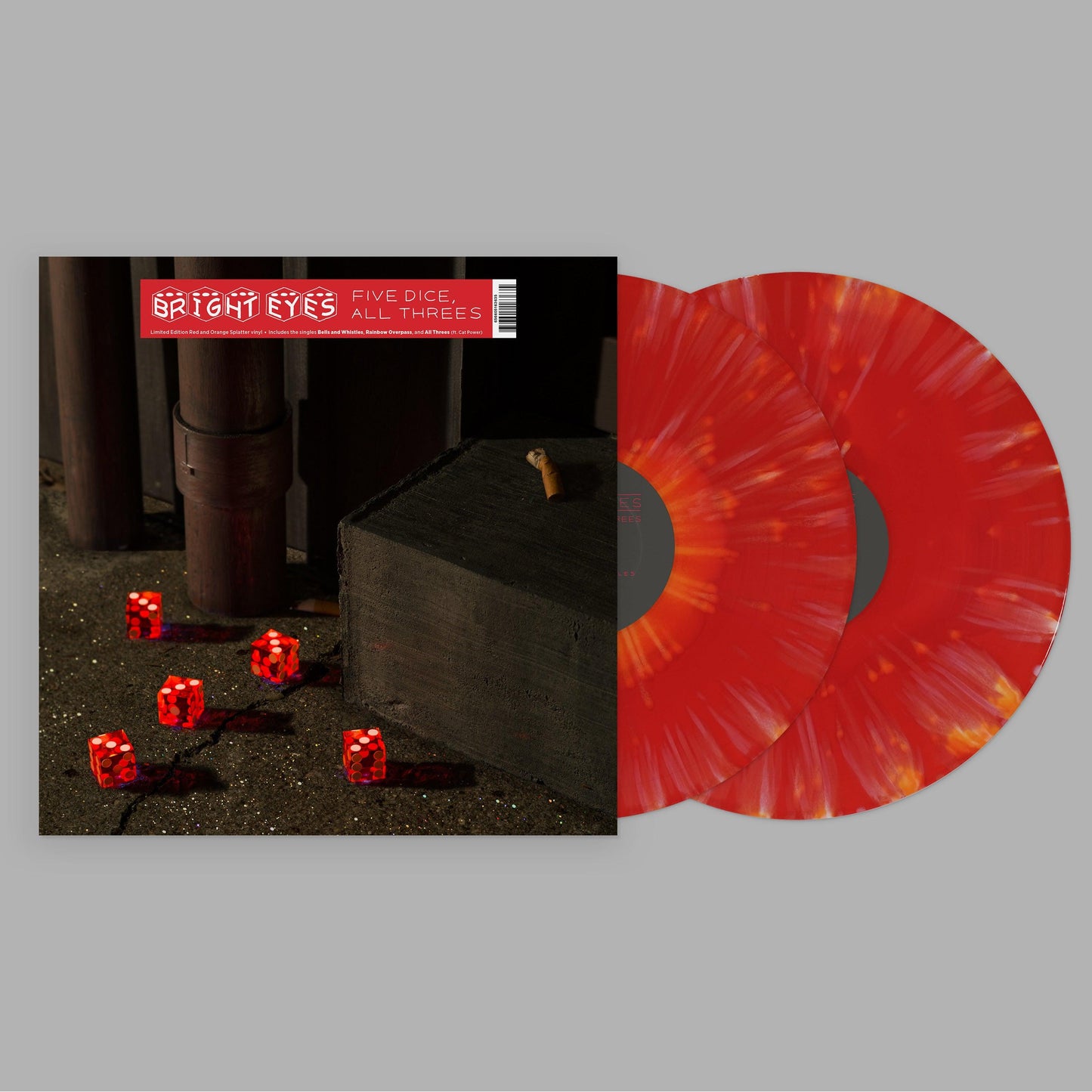 Bright Eyes- Five Dice, All Threes (Red & Orange Splatter 2LP) ( LP )