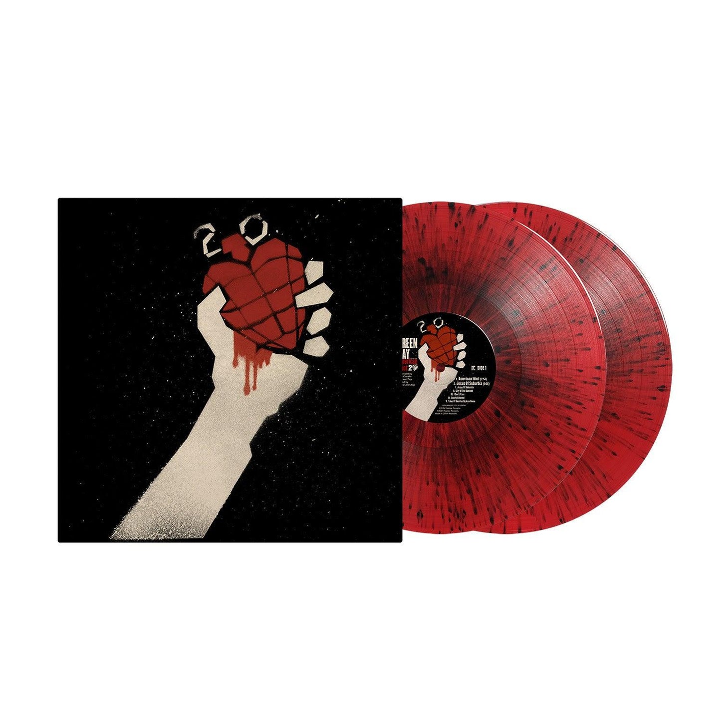 Green Day- American Idiot (20th Anniversary Red & Black Splatter) ( LP )