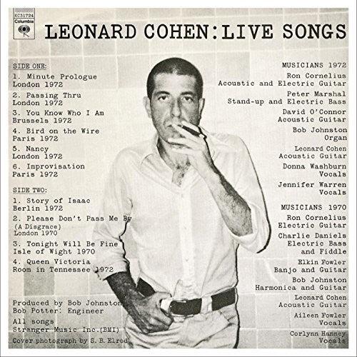 Leonard Cohen- Leonard Cohen: Live Songs ( LP )