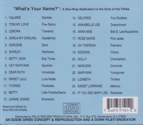 Various Artists: Doowop Dedications to Girls of the 50S - COMPACT DISCS