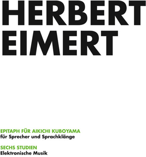 Herbert Eimert: Epitaph Fur Aikichi Kuboyama / Sechs Studien - VINYL