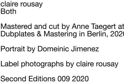 Rousay, Claire: Both { Record }