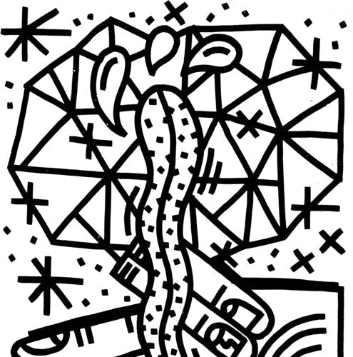 Chrisman: Makila - White W/black Splatter { Record }