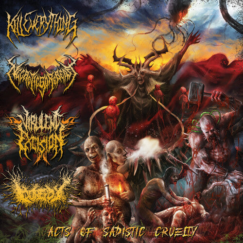 Kill Everything & Necroticgorebeast: Acts Of Sadistic Cruelty: 4 Way Split - CD