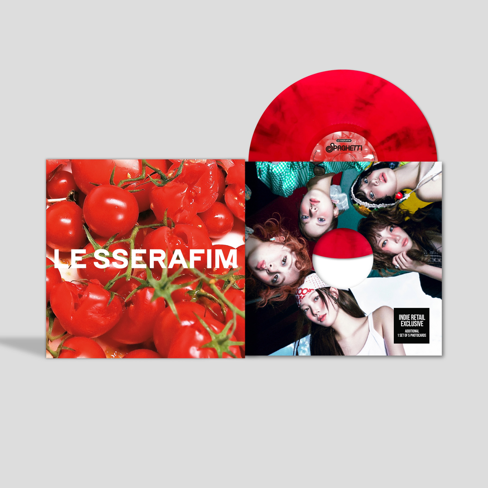 LE SSERAFIM- 1st Single Album 'SPAGHETTI' (Indie Exclusive Vinyl) [Tomato Red + Photocards] ( LP )