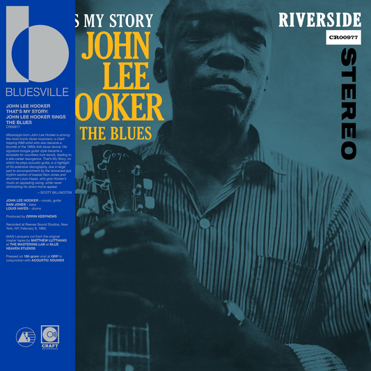 John Lee Hooker- That's My Story: John Lee Hooker Sings The Blues (Bluesville Acoustic Sounds Series) [180g Black Vinyl - paper wrapped] ( LP )