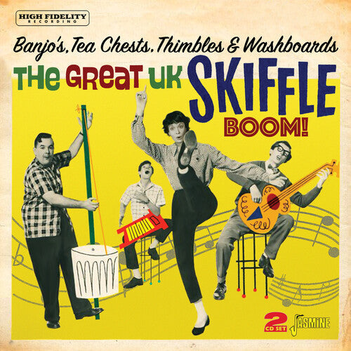 Banjos Tea Chests Thimbles & Washboards: Great UK: Banjos, Tea Chests, Thimbles & Washboards: The Great UK Skiffle Boom! / Various - COMPACT DISCS