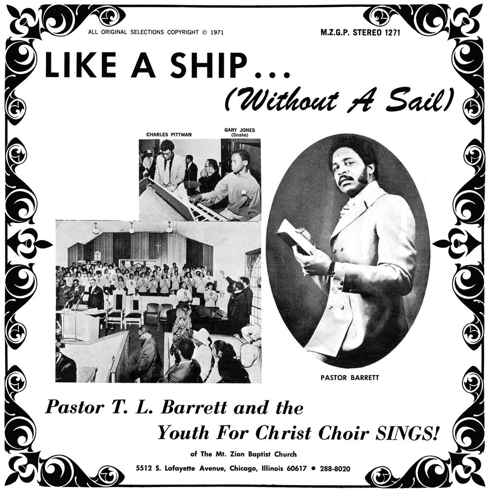 Pastor Barrett  T.L. / Youth For Christ Choir- Like A Ship (Without A Sail) ( LP )