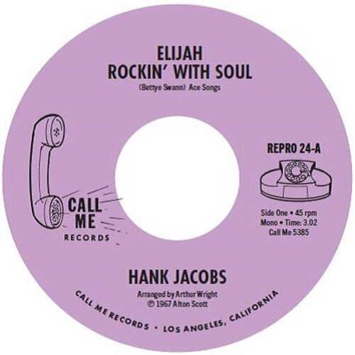 Hank Jacobs: Elijah Rockin' With Soul / East Side - 7-INCH SINGLE