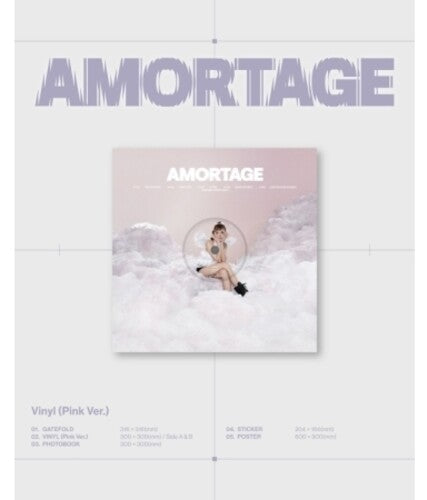 Jisoo- Amortage - Pink Version - incl. Photobook, Sticker + Poster ( LP )