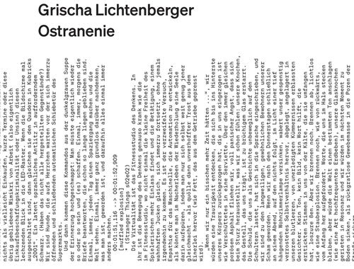 Grischa Lichtenberger: Ostranenie { Record }