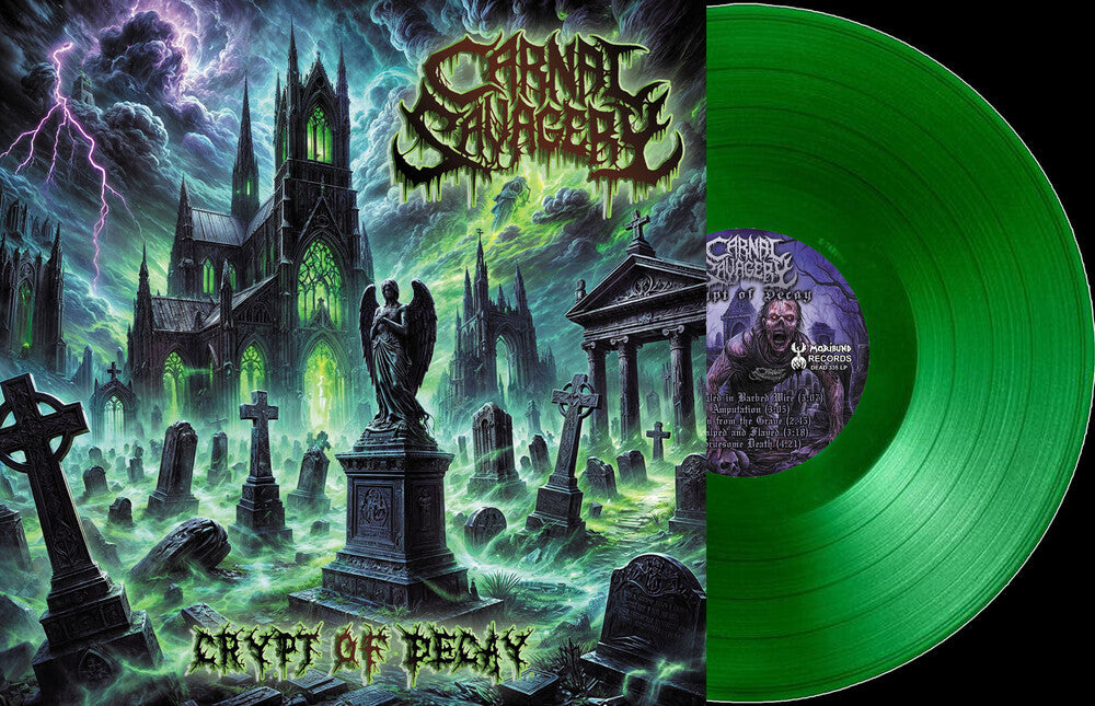 Carnal Savagery- Crypt Of Decay - Cemetery Green [Clear Vinyl] (Grn) [Limited Edition] ( LP )