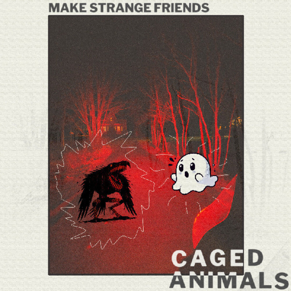 Caged Animals- Make Strange Friends [Clear Vinyl] (Red) [Download Included] ( LP )