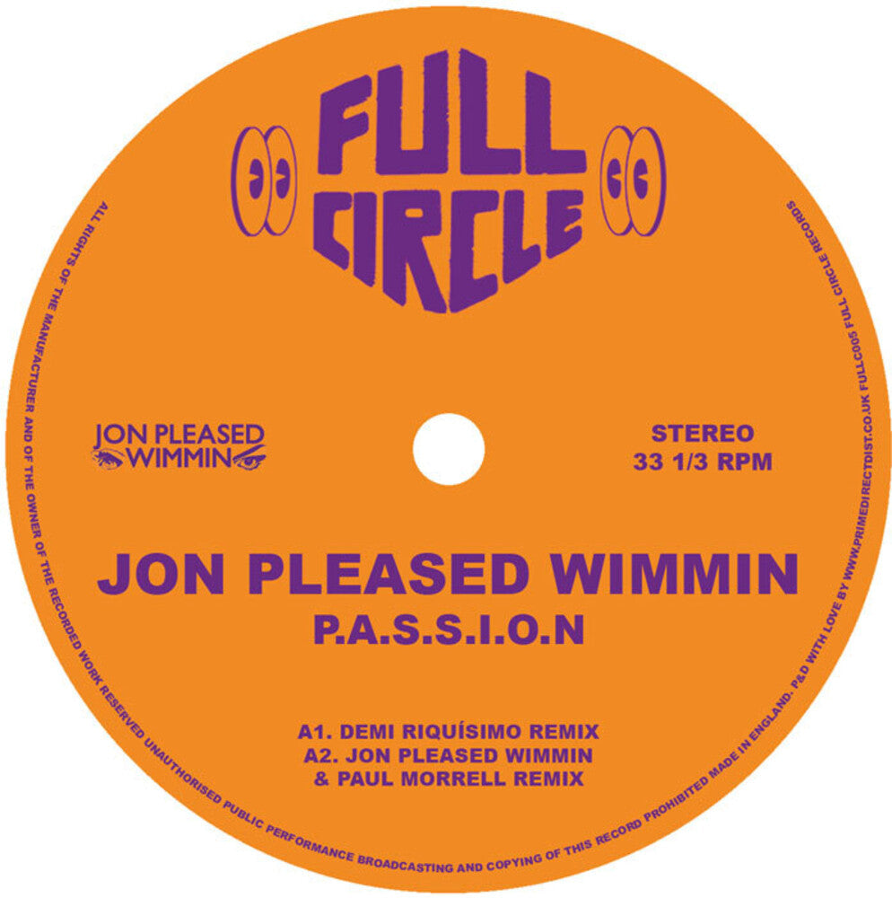 Jon Wimmin Pleased- P.A.S.S.I.O.N. (2025 Remixes) ( LP )