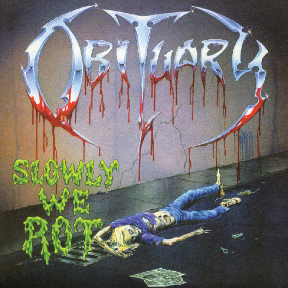 Obituary- Slowly We Rot (Bonus Tracks) (Corpse Blue w/ Blood Splatter Vinyl) ( LP )