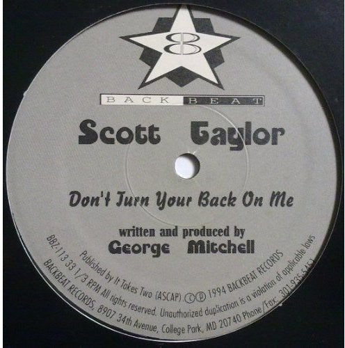 Scott Taylor: Don't Turn Your Back on Me { Record }