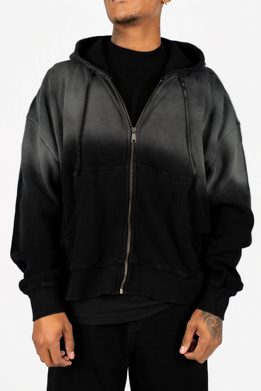 Sun-Dried Waffle Knit Baby Zip Up