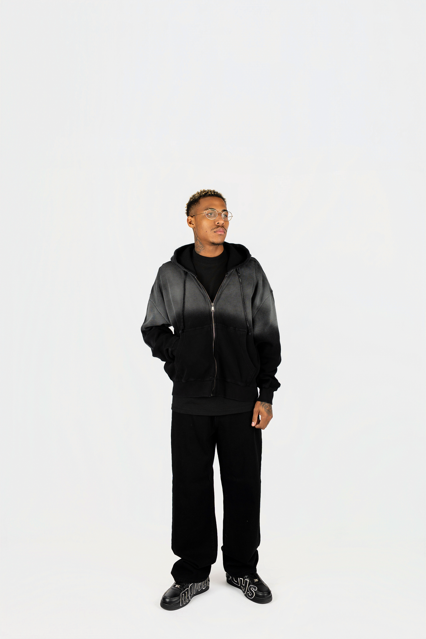 Sun-Dried Waffle Knit Baby Zip Up