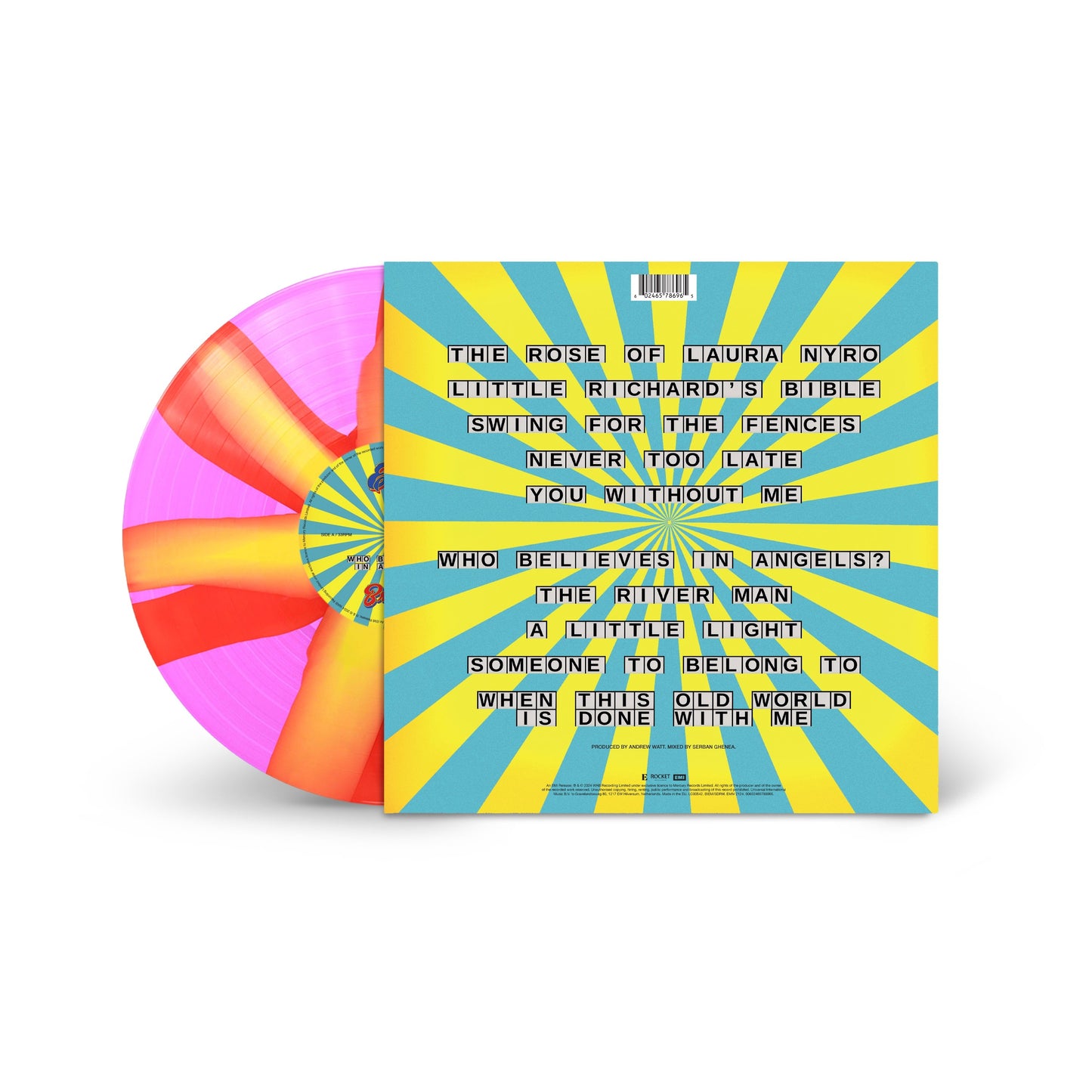Elton John & Brandi Carlile- Who Believes in Angels? [Pink Spiral LP] (Indie Exclusive Vinyl) (DAMAGED) ( LP )