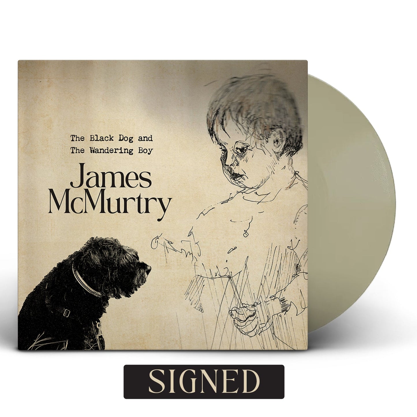 James McMurtry- The Black Dog and the Wandering Boy (Indie Exclusive Autographed Kahki Vinyl) ( LP )