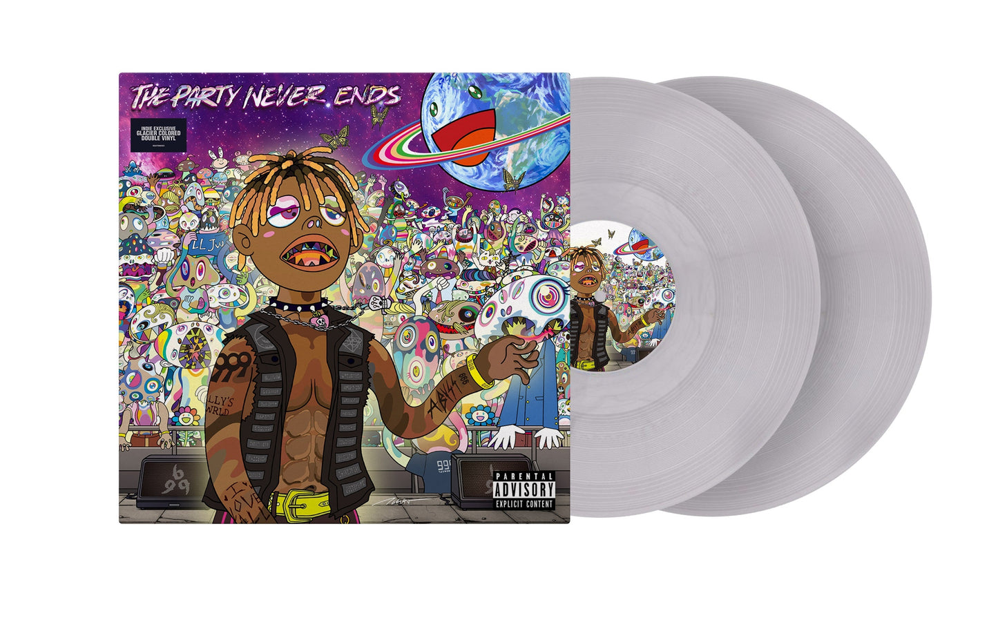 Juice Wrld- The Party Never Ends [Metallic Glacier 2 LP] (Indie Exclusive Vinyl) ( LP )