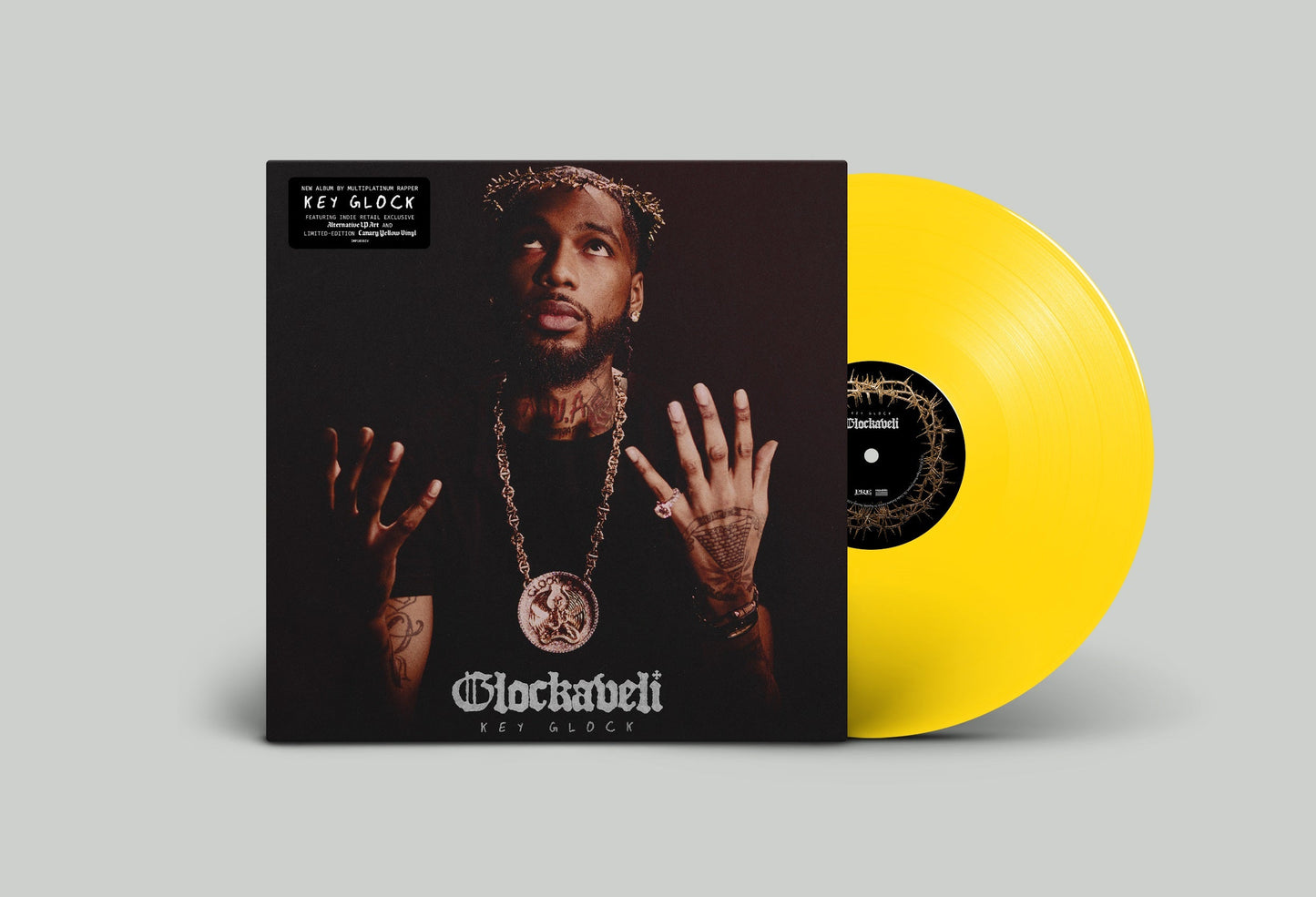 Key Glock- Glockaveli [Canary Yellow LP] [Alternate Cover] (Indie Exclusive Vinyl) (DAMAGED) ( LP )