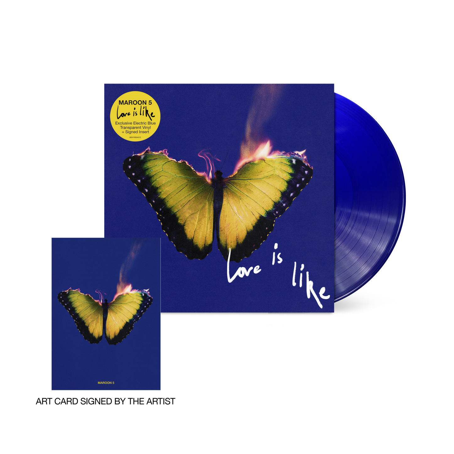 Maroon 5- Love Is Like (Indie Exclusive Vinyl) (Blue Vinyl, Signed Insert) (SEAM SPLIT) (DAMAGED) ( LP )