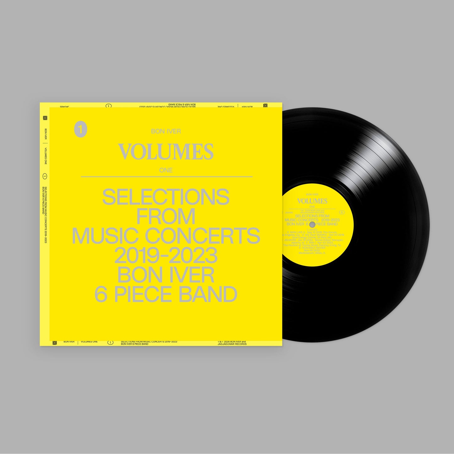 Bon Iver- VOLUMES: ONE "SELECTIONS FROM MUSIC CONCERTS 2019-2023 BON IVER 6 PIECE BAND ( LP )